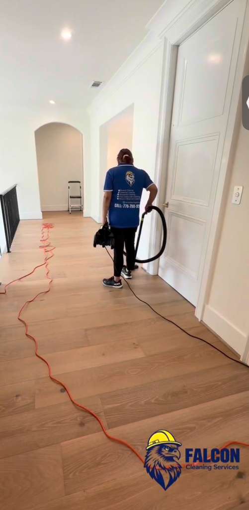 vacuuming and polishing
